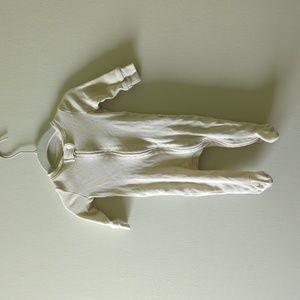 Baby Gap First Favorites Cream Ribbed Zip Footie 3-6m